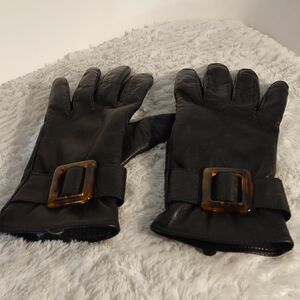 Charter Club Women's Leather Gloves